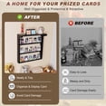 thumbnail image 5 of Sfugno 3 Tier Trading Card Display Stand for Wall, Wooden Graded Card Display Stand, Sports Card Display Case, Trading Card Stands for Display Collection, Black, 5 of 7