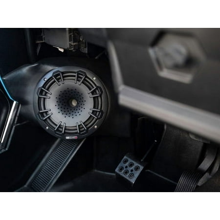 MB Quart - Polaris RZR (2014-current) 2 Speaker 400W Stage 2 Audio System - Integrates with Ride Command - Black