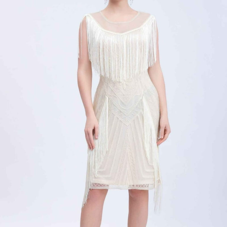 Oplxuo Women's Flapper Dresses 1920s Sequin Fringed Great Gatsby Party Dress Roaring 20s Cocktail Tassel Hem Club Party Dress Oplxuo Women's Flapper Dresses 1920s Sequin Fringed Great Gatsby Party Dress Roaring 20s Cocktail Tassel Hem Club Party Dress