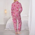 thumbnail image 3 of Bingfone Womens Pajama Sets Watermelon Print,Long Sleeve Loungewear Pajamas Set-Medium, 3 of 8