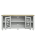 thumbnail image 5 of FESTIVO Vintage TV Stand with Carved Doors for Large Size TV 60"W x 27"H x 15.5"D - Grayish-white, 5 of 6