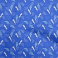 thumbnail image 1 of oneOone Velvet Blue Fabric Tropical Fabric For Sewing Printed Craft Fabric By The Yard 58 Inch Wide, 1 of 5
