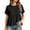 Black, variant on Dxzfnsa Short Sleeve Shirts for Women Casual Spring Summer Tops Ribbed Knit Striped Womens Tops Crewneck Loose Fit T Shirts S-2XL