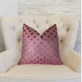 thumbnail image 2 of Plutus Velvet Plum Magenta and Taupe Handmade Luxury Pillow, 2 of 3