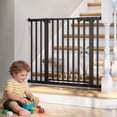 thumbnail image 3 of Vebreda 30" Extra Tall Baby Gates for Doorway, Auto Close Pet Gate, 30" to 43" Wide Pressure Mounted, Gifts for Mom, Black, 3 of 10