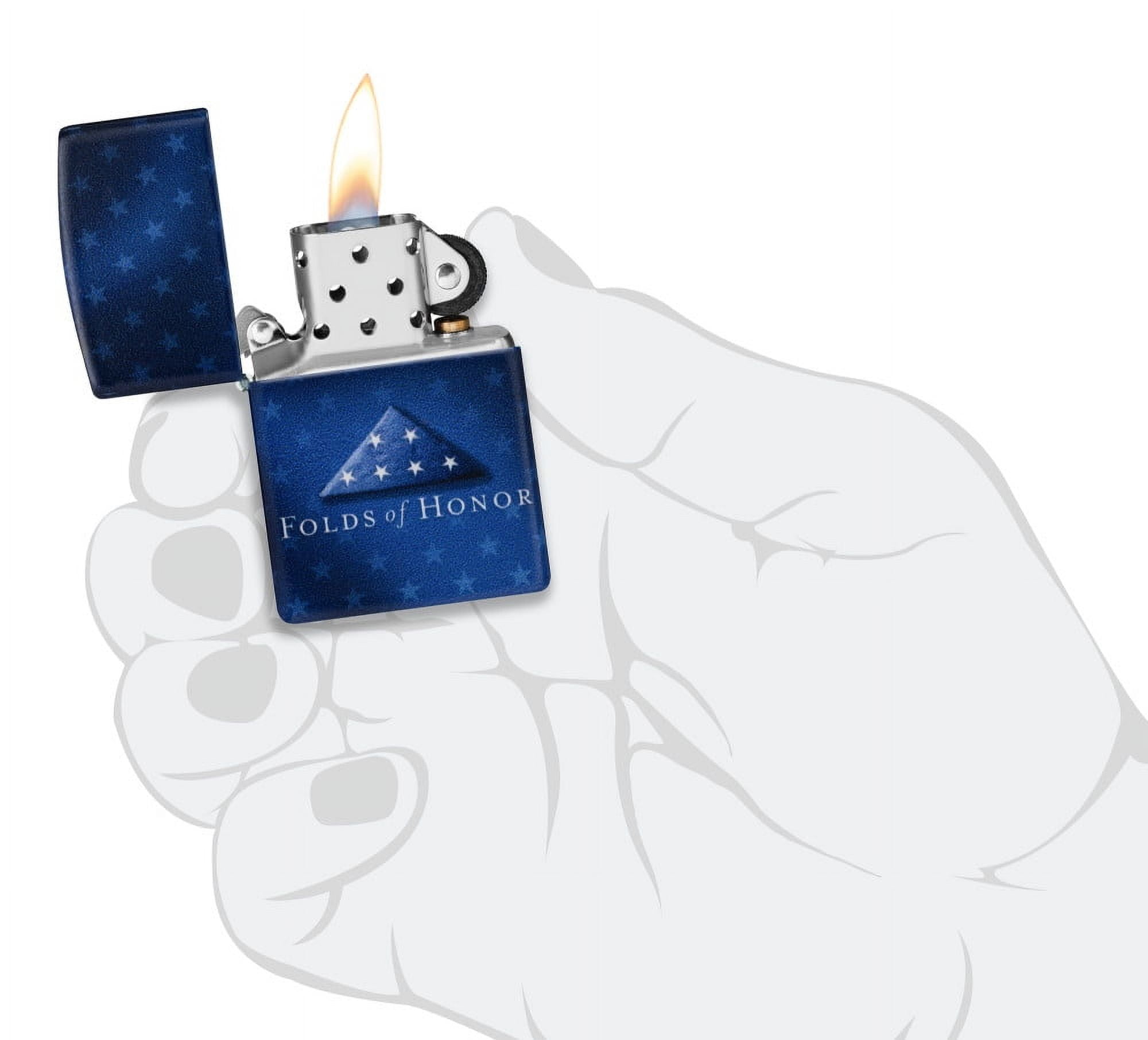 Zippo Pocket Lighter Folds of Honor Star-Studded Design 540 Matte