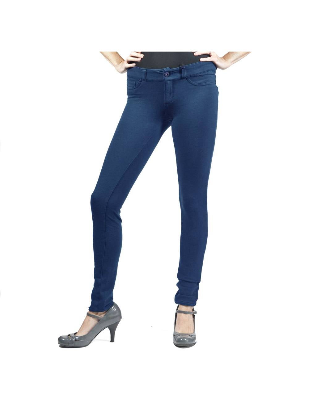 Women's Classic Blue and Black Jeggings Soft Skinny Stretch Pants