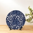 thumbnail image 6 of Salouo Plant Pattern Bone China Decorative Plate,Holiday Decor Decorative Ceramic Plates with Stand Elegant Home DéCor for Hallway/Living Room/Bedroom-7in, 6 of 6