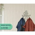 thumbnail image 4 of Comfify Cast Iron Octopus Wall Hook, Nautical Decorative Tentacle Hook for Keys, Towels, and Coats, Rustic White, 4 of 7