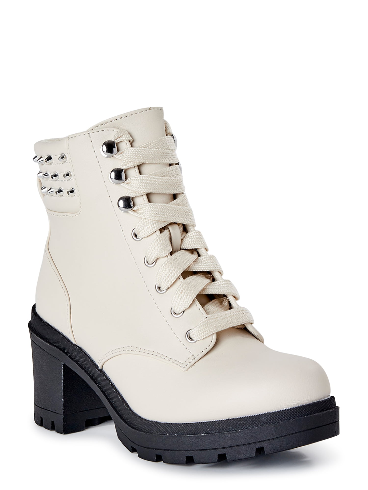 Buy No Boundaries Women's Studded Heeled Moto Boots Online at Lowest ...