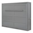 thumbnail image 6 of Harper & Bright Designs Queen Size Murphy Bed Space-Saving Foldable Wooden Wall Bed with a Shelf for Guest Room Home Office, Gray, 6 of 12