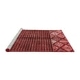 thumbnail image 2 of Ahgly Company Machine Washable Indoor Round Abstract Red Modern Area Rugs, 8' Round, 2 of 4