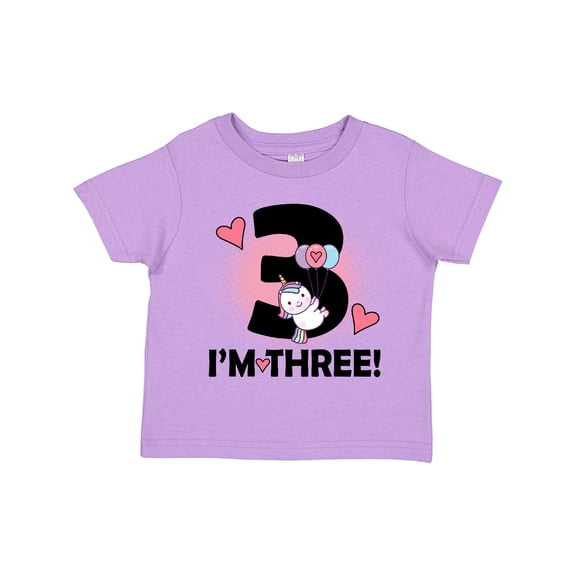 Inktastic 3rd Birthday 3 Year Old Girl Unicorn Girls Toddler T-Shirt