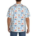 thumbnail image 3 of Fotbe Ocean animals Print Short Sleeve Button Down Shirts for Men Casual Summer Beach Wrinkle Free Shirt-XX-Large, 3 of 5