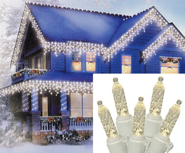 70ct LED Traditional Mini Glass Look Icicle Light String 