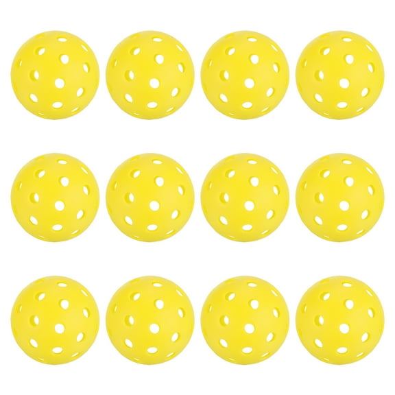 40 Holes Outdoor Pickleball Balls USA Pickleball Pickleball Ball for Amateurs, Yellow 12 Pack