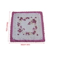 thumbnail image 2 of 3pieces Women's Cotton Handkerchiefs Flower Embroidered with Lace Hankies, 2 of 16