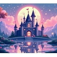 thumbnail image 4 of Enchanted Castle Backdrop Birthday Party Fairytale Banner Magical Evening Decorations Landscape Background Kids Event Celebration Photography Prop, 4 of 4