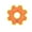 Orange, variant on DuraForce Medium Gear Ring Tiger Blue-Green Durable Woven Fiber Squeaky Dog Toy