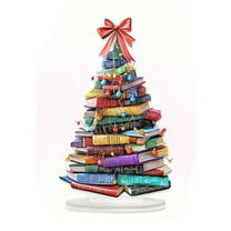 2D Book-Shaped Christmas Tree Acrylic Ornament - Unique Holiday Decor for Home, Office & Gifts - Durable Festive Hanging Decoration (1PC)