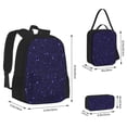 thumbnail image 2 of Pofeuu Glittering Purple Starfield Print Backpack Travel Backpacks With Lunch Bag Pencil Bag Set 3 pcs Set Cartoon Backpack, 2 of 7
