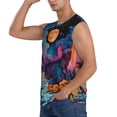 thumbnail image 3 of Balery Fantasy Cosmic Landscape Camisetas sin mangas para hombre, absorbe la humedad y protege contra el mal olor.-Medium, 3 of 7