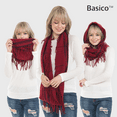 thumbnail image 4 of Basico Women's Warm Knit Infinity Scarf, Red Plaid, 4 of 7
