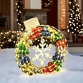 thumbnail image 6 of LuxenHome 3Ft Tall Ornament and Snowflake Wreath Outdoor Holiday Decoration with Lights, 6 of 11