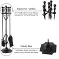 thumbnail image 2 of 5Pcs Iron Fireplace Tools Set, Fireplace Accessories Tools,  Include Poker,Tongs, Shovel,Brush and Stand, for Indoor Fireplace Decor Outdoor Fire Pit, 2 of 5