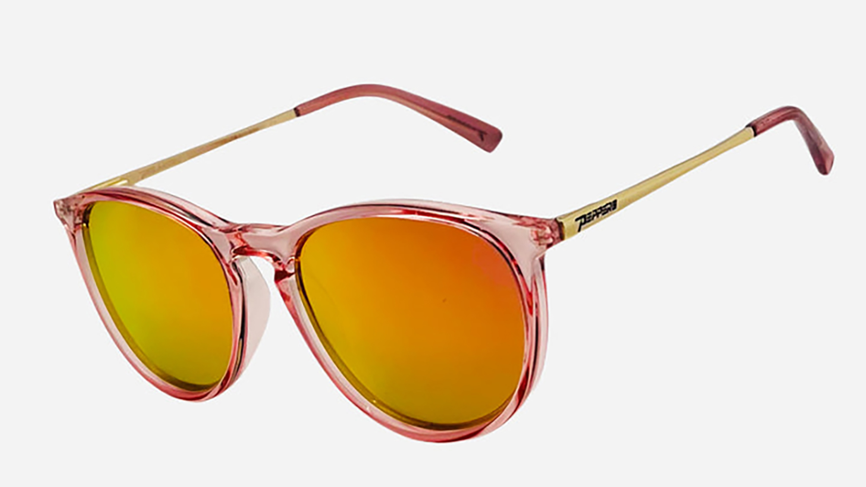 Peppers Nolita Crystal Pink With Pink Mirror Polarized Lens Sunglasses