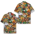 thumbnail image 4 of Camisas hawaianas de mapache con estampado 3D de manga corta holgadas y transpirables estilo polinesio Tiki para hombre y mujer, para fiestas en la playa, 4 of 5