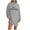 Gray, variant on Women's wool nightgown with hood and fleece, thick and warm plush home clothes, hooded pajamas, suitable for cold weather