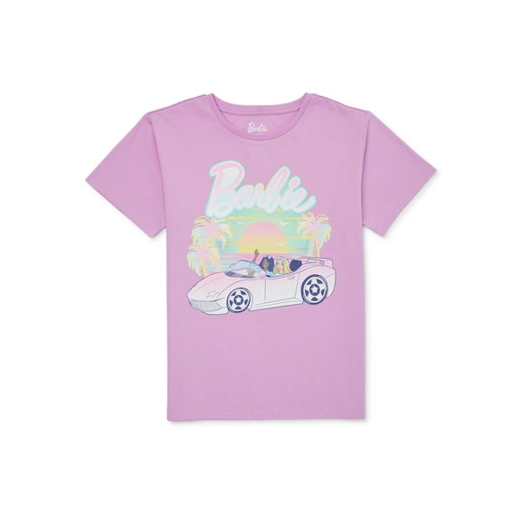 Mattel Barbie Girls Short Sleeve Graphic T-Shirt, Sizes 4-16
