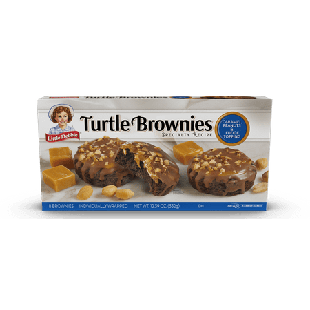 Little Debbie Turtle Brownie Snack Cakes, 8 Boxes, 64 Individually Wrapped Brownies