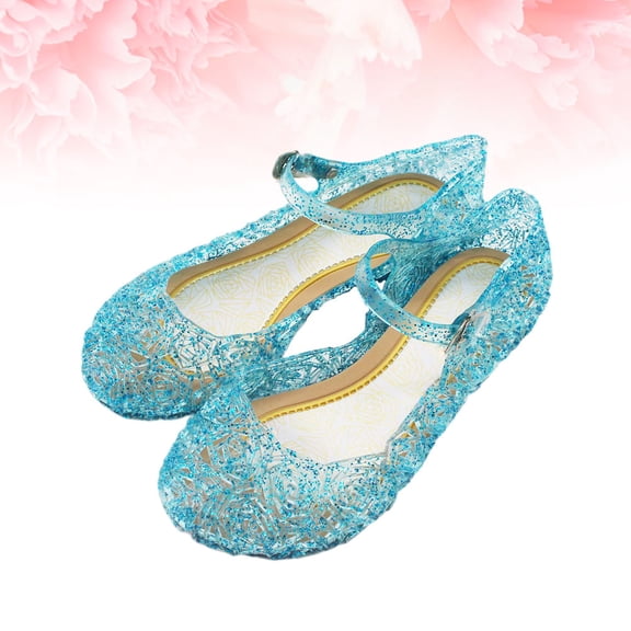 OFFIGAM 1 Pair Girls Walking Sandals High Heel Blue Comfortable Durable for Parties and Festivals