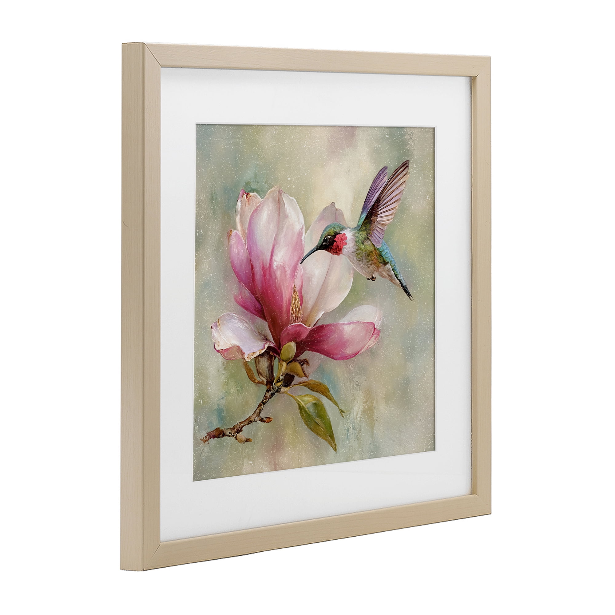 Stupell Industries Magnolia Ruby Hummingbird Birch Framed Print Under Glass, design by Tina LeCour
