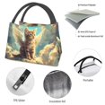 thumbnail image 3 of Lafuoo Sunshine Cloud Cute Cat Pattern Portable Aluminum Film Insulated Refrigerated Lunch Bag, Zippered Cooler Bag/Hot Bag for Food and Beverag-One Size, 3 of 7
