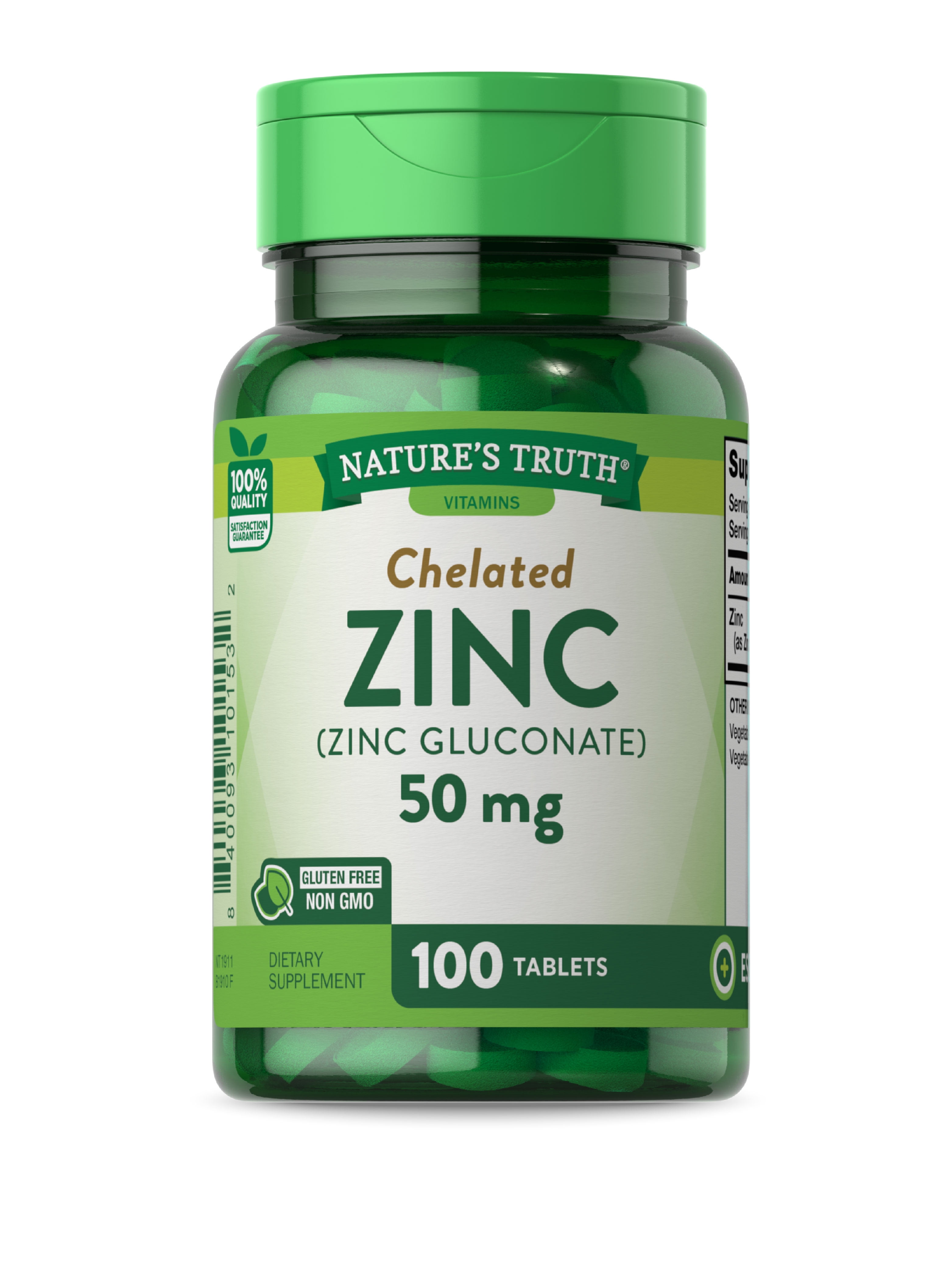 Nature's Truth Zinc Tablets, 600 mg, 120 Count