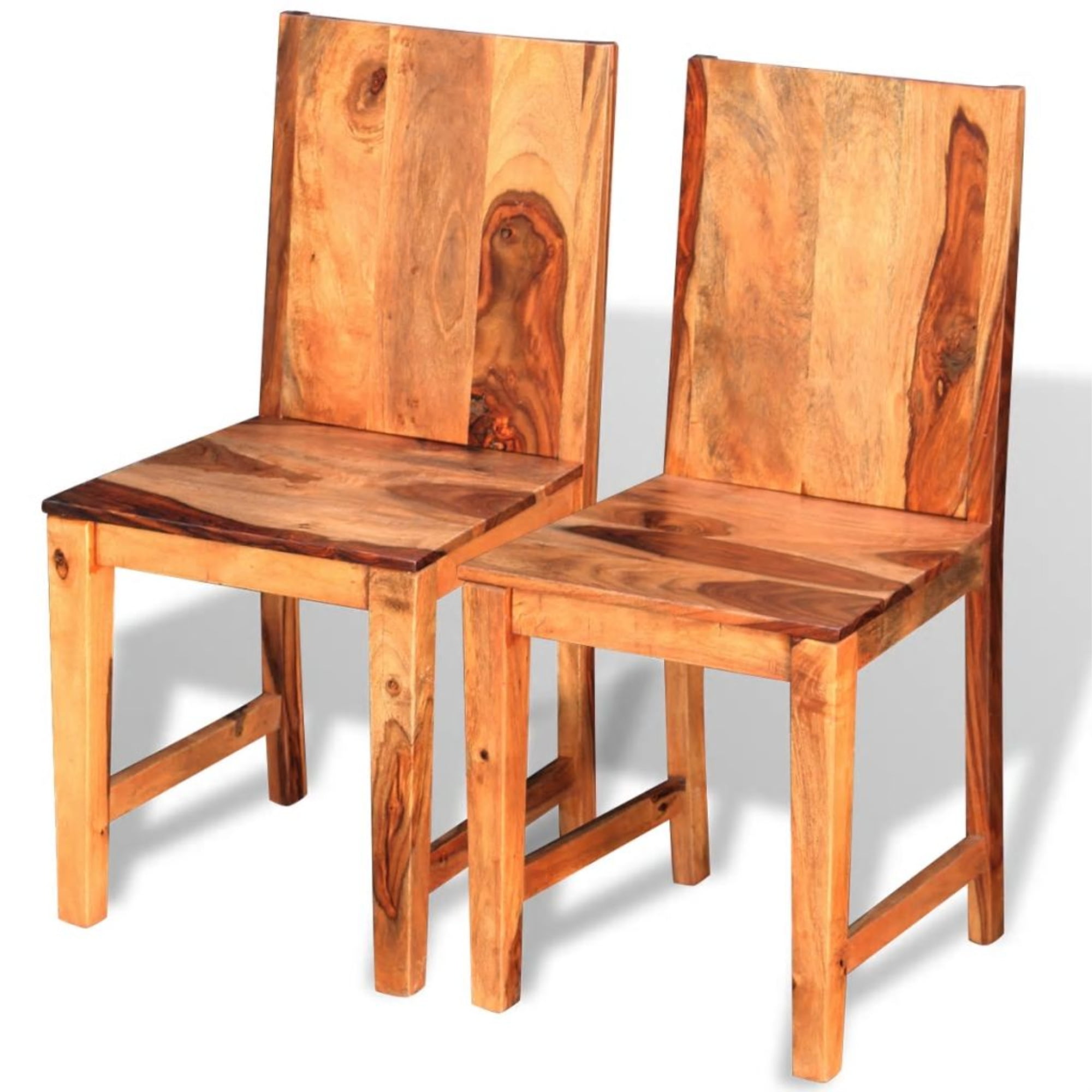 vidaXL Dining Chairs 2 pcs Solid Sheesham Wood