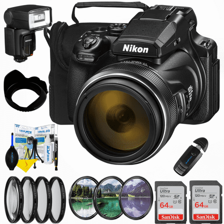 COOLPIX P1100 125x Super Zoom Compact Digital Nikon Camera Pixi Advanced Bundle