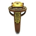 thumbnail image 4 of IP Coffee light Stainless Steel Ring with AAA Grade CZ in Topaz for Women Topaz Stone Color Style TK2677 Size 6, 4 of 4
