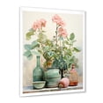 thumbnail image 2 of Designart "Artisanal Floral Pottery Perfection III" Geometric Framed Wall Art - Bohemian Pink Boho Pottery Living Room Framed Canvas Art, 2 of 6