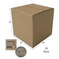 thumbnail image 4 of UOFFICE Corrugated Shipping Boxes, Single Wall Standard, 4 x 4 x 4 in, 25 Count, 1 Pack, 4 of 12