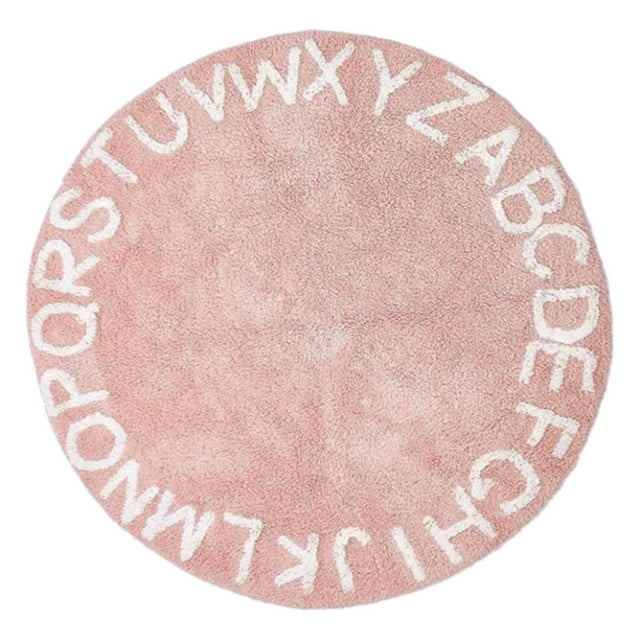 GUOOL ABC Baby Rug Alphabet Mat Soft Non-Slip for Kids Room pink 160cm