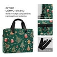 thumbnail image 4 of FORMRS 16" Laptop Bag Carrying Sleeve Case with Handle Travel Shoulder Briefcase, Green Christmas Gingerbread, 4 of 8