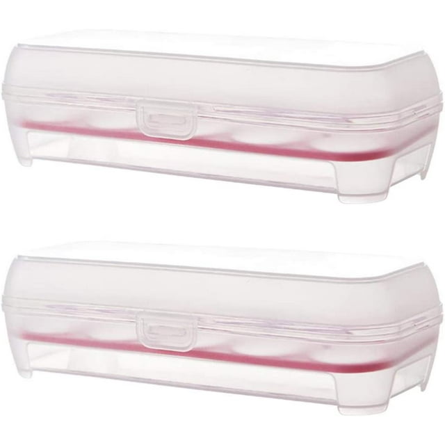2 bandejas de plástico para huevos de nevera Portador de bandeja de huevos Devilish con tapa Dispensador de huevos de nevera Almacenamiento de huevos Bandeja de huevos Xemadio MZQ-0173-3