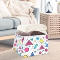 thumbnail image 3 of Yayeee Collapsible Cube Storage Bin with Lid Fabric Closet Decorative Basket with Handles, Red Retro Pattern, 3 of 7