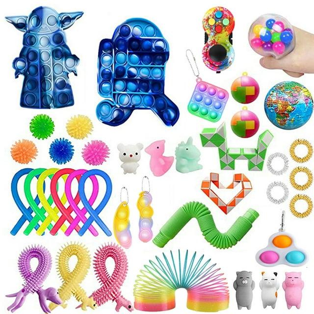 SAYOO Ensemble de Jouets Sensoriels Anti-Stress, 27/40 Pack Kit de Jouets à Main