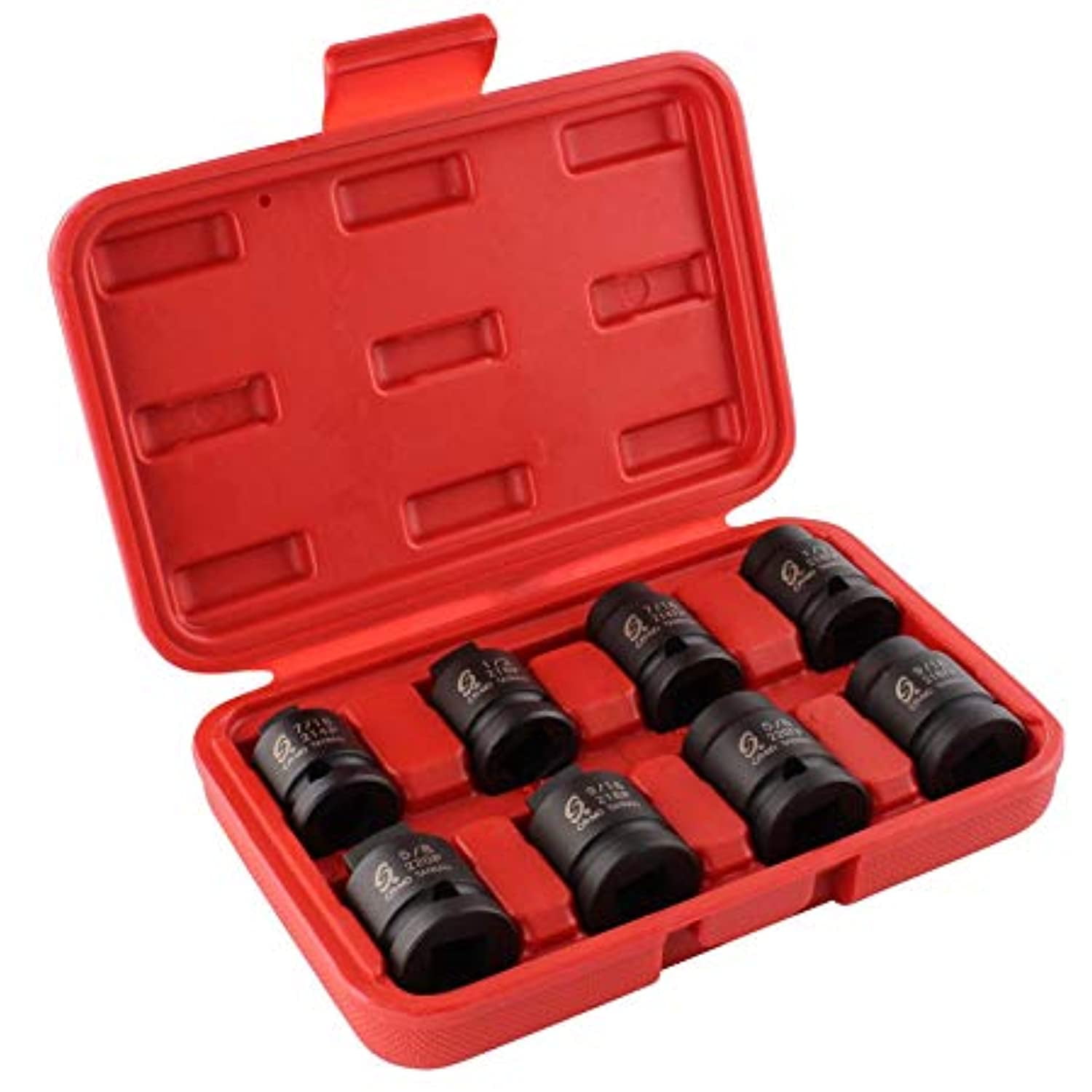 Sunex Tools 2841 - 8 Piece 1/2" Drive Pipe Plug Socket Set