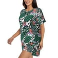 thumbnail image 5 of Sigee Tropical Leaves for Sleepwear Casual Pjs with Pockets Women's Pajamas Sets Shorts 2 Piece Short Sleeve Lounge Sets Large, 5 of 9